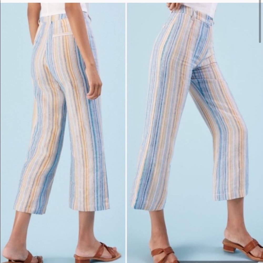 Reformation Tahiti Linen Striped Pants